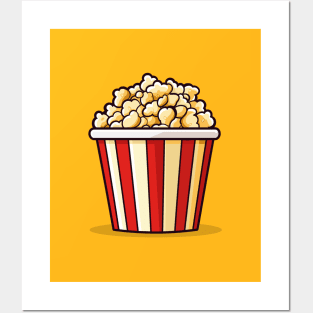 Popcorn Bucket Vector Art Posters and Art